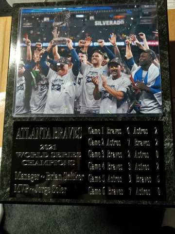 Atlanta Braves 2021 World Series Champions plaque - New Lower Pricing!! Cover