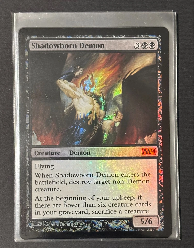 MTG Magic the Gathering Shadowborn Demon Foil - M14 2014 NM Unplayed - Image 1 of 1