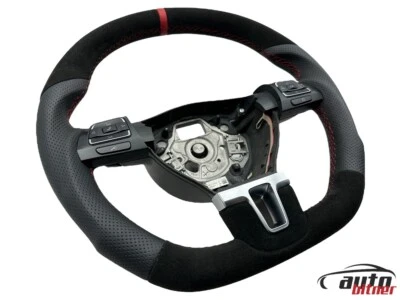 TAUSCH Lenkrad Leder Alcantara Vw Golf PLUS Wv EOS Multifunktion DSG Abgeflacht - Bild 1 von 4