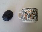 Vintage Egypt   Coffee Mug Scarab Paperweight Hieroglyphics Pyramid King Tut Cup