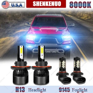 For 2006 - 2008 Dodge Ram 1500 2500 3500 Combo LED Headlights + Fog Lights Bulbs - Picture 1 of 11