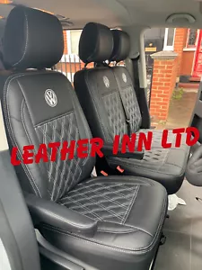 Vw Transporter T4 Seat Covers 3 Seater front row 1+2 With Vw Logos PLS READ DESC - Picture 1 of 6