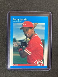 1987 Fleer Baseball Card Barry Larkin Cincinnati Reds RC #204