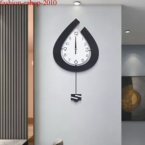 Modern Teardrop Shape Wall Clock Stylish Pendulum Clock Wall-Mounted Decoration - Picture 1 of 12