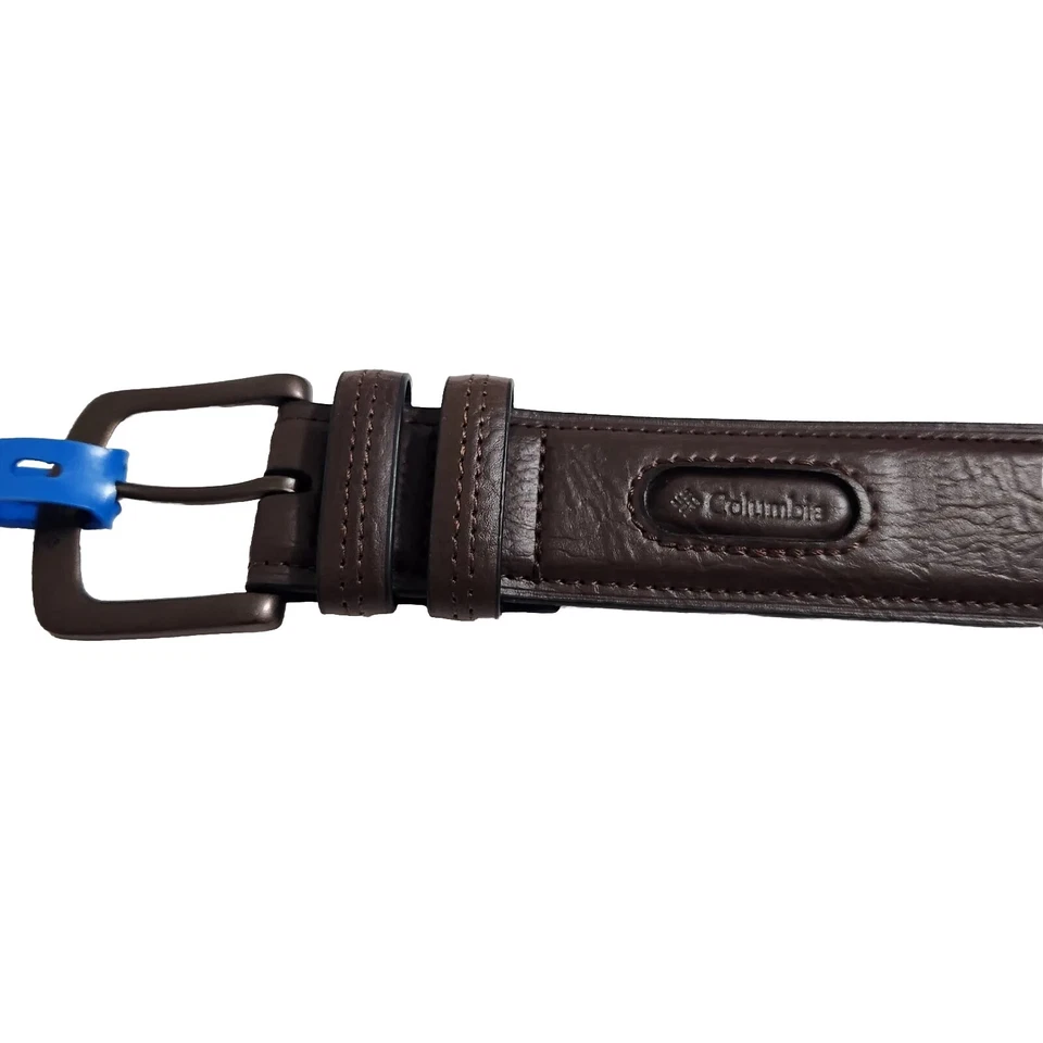 Columbia Brown Synthetic Leather Belt Men’s Size 42-44 XL Metal Buckle