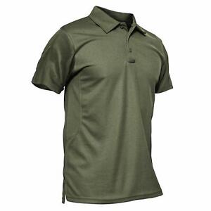 Men's Long & Short Sleeve Tactical Polo Shirt Quick Dry Team Combat Casual Tops
