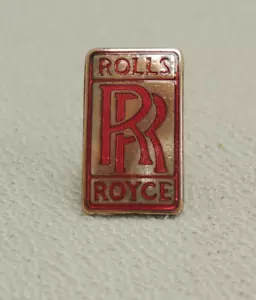 Vintage Rolls-Royce Lapel Pin Hat Pin Gold Tone with Red Enamel Art Deco look - Picture 1 of 5