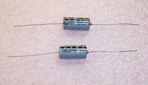 MENGE (20) 330uf 16 V 85' AXIAL ALUMINIUM ELEKTROLYTKONDENSATOREN 10x20 mm - Bild 1 von 3