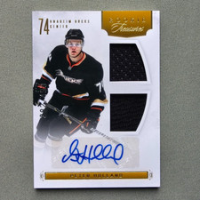 Anahaim Mighty Ducks Peter Holland Autograph Relic Card Ice Hockey NHL Auto