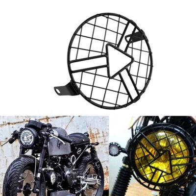 Protector universal para faros de motocicleta de 6,5" malla metálica rejilla máscara protectora cubierta Foto 1 de 4