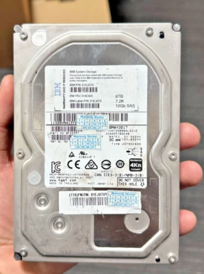 Hitachi IBM HUS726060AL4210 01AC605 3.5" 6TB 7.2K SAS NL 12Gbs 01EJ070 HDD Foto 1 de 2