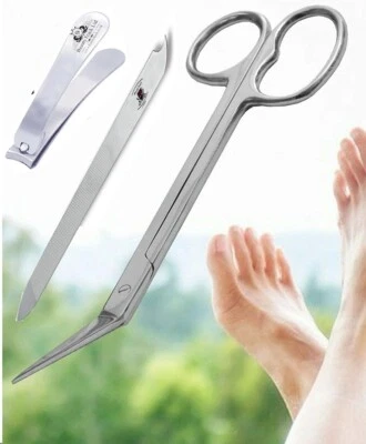 BEAUTYTRACK Extra lange dicke Zehennagelschere Schere Schneider Fußpflege Podologie Set