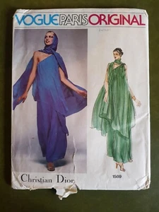 Vintage Christian DIOR 70's Sewing Pattern VOGUE PARIS ORIGINAL #1569 FF Size 10 - Picture 1 of 5