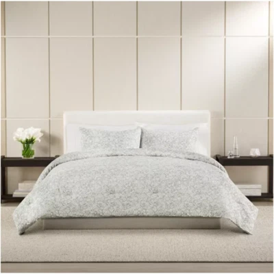 Juego de edredón completo/queen Simply Vera Vera Wang gris impresiones florales 3 piezas Foto 1 de 4