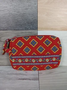 Vera Bradley Cosmetic Bag Villa Red Pattern Vintage - Bild 1 von 9