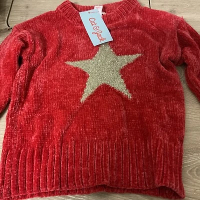 📀 Pullover 'Star' para niñas pequeñas - Cat & Jack rojo (18 meses) Foto 1 de 3