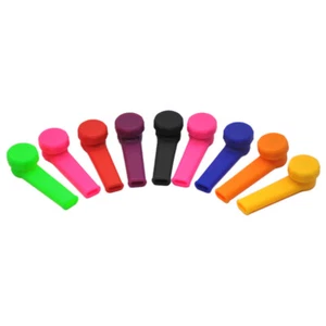 Silicone Smoking Pipe with Metal Bowl, Tobacco Pipes, 4 pcs - Picture 1 of 3