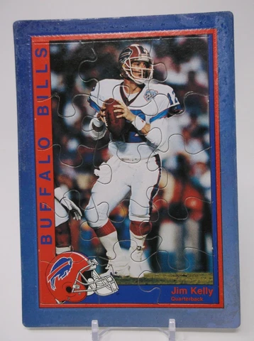 1992 JIM KELLY Buffalo Bills Puzzle Postcard (2) Cover