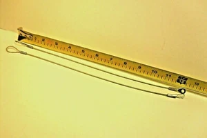 qty 2 - Lanyard Retention Cable 12" Long 1/16" Steel Wire 3/16" id Small End New - Picture 1 of 4
