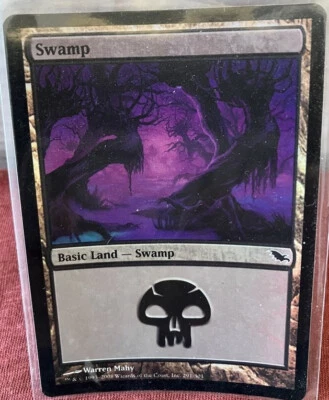 MTG Swamp 291 Shadowmoor Foil Card Shadowmoor Magic Land Warren Mahy - Image 1 of 2