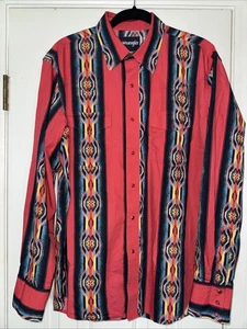 Wrangler Hemd Herren Medium Langarm Checotah Pearl Snap Aztec Southwestern - Bild 1 von 7