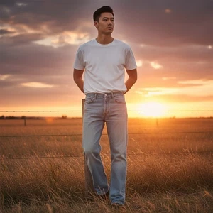 Pantalones de mezclilla vintage Wrangler para hombre 36x34 azul retro ajustados pierna bota vaquero occidental - Imagen 1 de 14