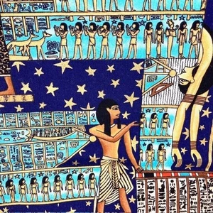 Alexander Henry Under the Nile Sky Vintage Egyptian Theme 100% cotton 7/8 yard - Picture 1 of 8