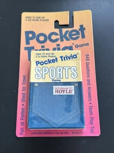 Vintage 1989 Hoyle Pocket Sports Trivia Game Cards - New SEALED - Picture 1 of 4