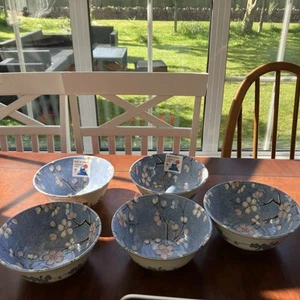 Mino Ware Salad Soup Cereal Ceramic Bowls Made Japan Cherry Blossom 5 available - Picture 1 of 22
