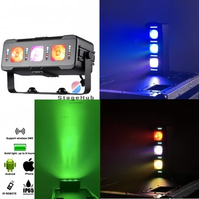 Outdoor Wireless 3X20W RGBWAUV IP65 Pixel LED Par Light Battery Powered Uplights - Image 1 of 4