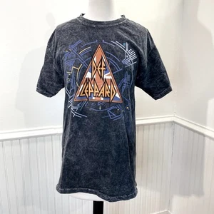 Def Leppard Size M Rock Band Tee T-Shirt Retro 80s 90s Tie Dye Album Art Gray - Imagen 1 de 10