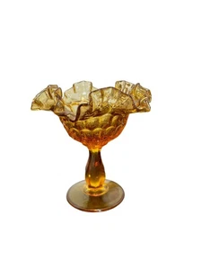 Vintage Fenton Braunglas Daumenabdruck Kompottschale - Bild 1 von 6