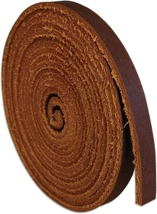 Tira de cuero genuino de 1/4 pulgada de ancho 72 pulgadas de largo para manualidades hágalo usted mismo x 72  - Imagen 1 de 4