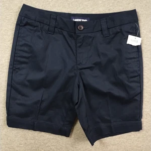 Lands' End Shorts Girls Size 7 Navy Blue Adjustable School Uniform Bottoms NWT - Picture 1 of 5