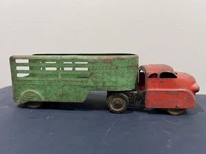 Giocattolo vintage anni 50 Wyandotte Express bestiame bestiame camion 18" acciaio pressato - Foto 1 di 13