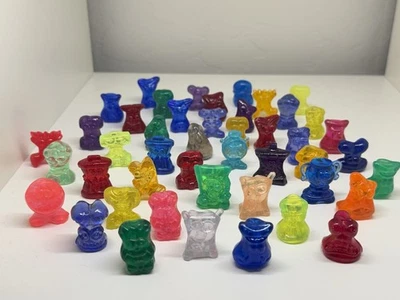 VINTAGE Gogos Crazy Bones - Clear Jellies MEGA Lot 45x Bone - 1999 Magic Box Int - Image 1 of 4
