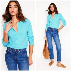 Boden Size XL Women’s 100% Cashmere Button Up Cardigan Sweater Turquoise - Picture 1 of 20