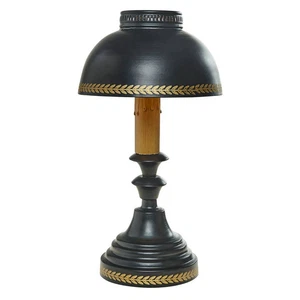 Black Tole Vintage Style Accent Lamp With Shade - Picture 1 of 2