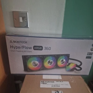 Montech HyperFlow ARGB 360, Black, 360mm AIO Hydro CPU Cooler, 3x 120mm ARGB Fan - Bild 1 von 3