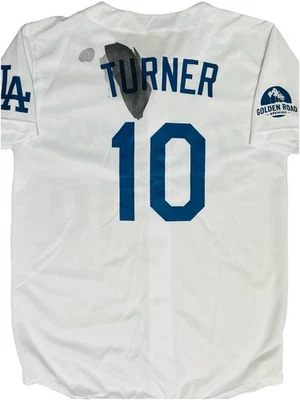 Justin Turner #10 White Jersey Pine Tar LA  Dodgers SGA Golden Road XL*New ⭐️ - Image 1 of 4