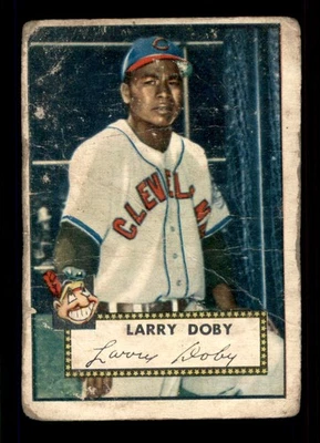 Tarjeta de béisbol 1952 Topps Larry Doby HOF grado bajo #243 Foto 1 de 2
