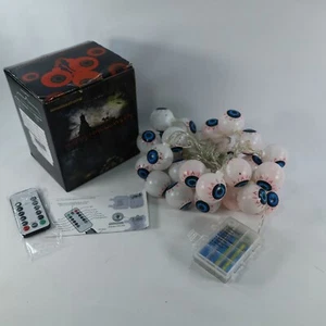 30 LED Halloween Red Eye String Lights Lantern, Home Party Indoor/Outdoor 16.4FT - Picture 1 of 9