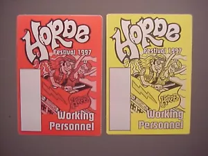 Horde Festival Satin Backstage Pässe 2 verschiedene von 1997 - Neil Young & mehr! - Bild 1 von 1