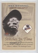 2001 Fleer Tradition Stitches in Time Max Manning #13ST