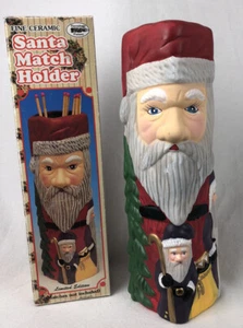 Porta fiammiferi Babbo Natale vintage ceramica eremitage 1995 edizione limitata nuovo Natale - Foto 1 di 5
