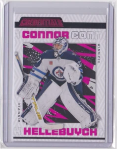 2023-24 UD CREDENTIALS PINK BASE PARALLEL/49 CONNOR HELLEBUYCK #99 WINNIPEG JETS - Picture 1 of 2