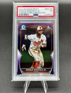 Enrique Bradfield 2023 Bowman Draft Chrome #BDC-188 Purple Refractor /250 PSA 7 - Picture 1 of 2