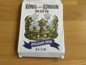 20 Stück Aufblasbare Krone Königskrone Kronen Kaiserkrone Fasching Karneval Deko
