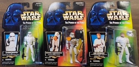 Star Wars POTJ Luke Skywalker Imperial StormTrooper Lot of 3 Figures MOC NIB Cover