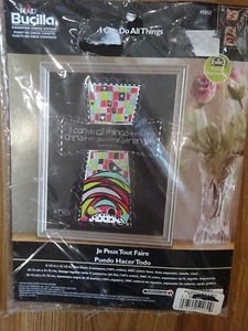 NWT Bucilla “I Can Do All Things Through Christ” Cross Stitch Kit Scripture - Picture 1 of 3